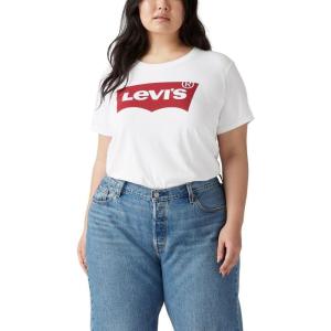 imageLevis Womens Perfect Crewneck Tee Shirt Also Available in PlusBatwing White