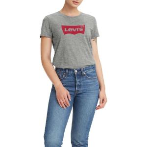 imageLevis Womens Perfect Crewneck Tee Shirt Also Available in PlusCore Housemark Smokestack Heather