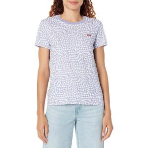 imageLevis Womens Perfect Crewneck Tee Shirt Also Available in PlusHarper Geo Persian Violet
