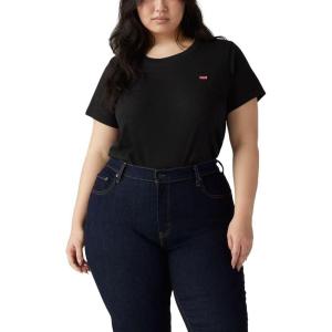 imageLevis Womens Perfect Crewneck Tee Shirt Also Available in PlusMineral Black