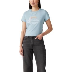imageLevis Womens Perfect Crewneck Tee Shirt Also Available in PlusMountain Stripe Sun Arona