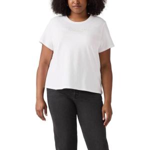 imageLevis Womens Perfect Crewneck Tee Shirt Also Available in PlusNew Batwing Shine Bright White
