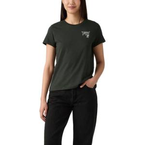 imageLevis Womens Perfect Crewneck Tee Shirt Also Available in PlusNew Western Archival Bandana Pirate Black