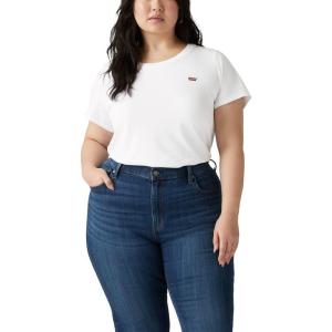 imageLevis Womens Perfect Crewneck Tee Shirt Also Available in PlusNew White