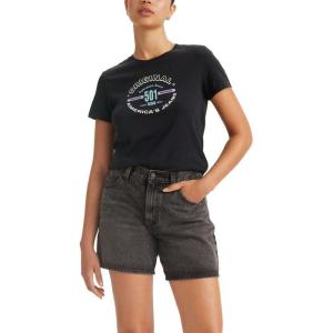 imageLevis Womens Perfect Crewneck Tee Shirt Also Available in PlusOriginal 501 Day Caviar