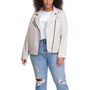 imageLevis Womens The Classic Faux Leather Moto Jacket Regular ampamp Plus SizeWhite Oyster