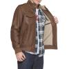 imageLevis Mens Faux Leather Aviator Bomber Jacket Regular ampamp Big ampamp Tall SizesEarthSherpa Lined