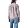 imageLevis Womens Classic Buttonup ShirtNew Bibi Stripe Chocolate Truffle Bright White