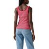 imageLevis Womens Essential Rib TankNew Saddle Stripe True Red