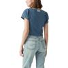imageLevis Womens Ophelia Short Sleeve Denim CorsetTurn Up Mid