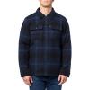 imageLevis Mens Plaid Sherpa Lined Hooded Shirt Jacket Regular ampamp Big ampamp Tall SizesNew Navy Ombre Plaid