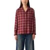 imageLevis Womens Lucas Flannel Long Sleeve ShirtNew Rhiannon Plaid Violet Tulip Flannel