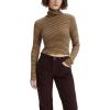 imageLevis Womens Moon Rib Turtleneck Also Available in PlusA Plus Stripe Chai Tea