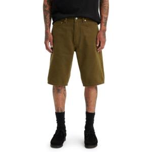 imageLevis Mens 569 Loose Straight Denim ShortsNew Dark Olive Denim