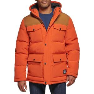 imageLevis Mens Arctic Cloth Quilted Lined Performance ParkaOrangeWorker Brown