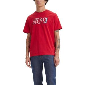imageLevis Mens Graphic Tee Also Available in Big ampamp Tall501 Logo Outline Crimson