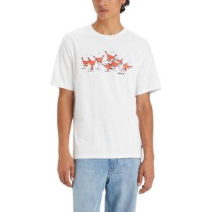 imageLevis Mens Graphic Tee Also Available in Big ampamp TallNew Archival Jumping Wings White