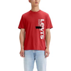 imageLevis Mens Graphic Tee Also Available in Big ampamp TallNew Vertical Flame Scarlet Graphic