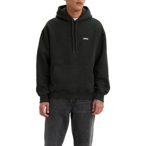 imageLevis Mens Seasonal Logo HoodieNew Mineral Black  Brushed Fleece