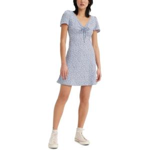 imageLevis Womens Delaney Short Sleeve Mini Dress Also Available in PlusNew Tapestry Floral Lavender Blue
