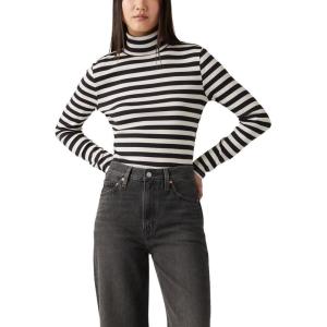 imageLevis Womens Moon Rib Turtleneck Also Available in PlusNeptune Stripe Caviar