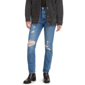 imageLevis Womens Premium 501 Skinny JeansMedium Indigo Destructed
