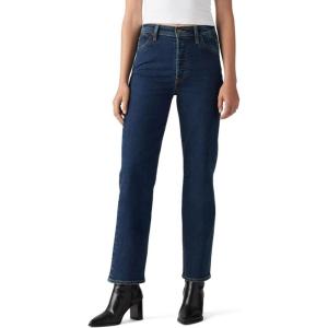 imageLevis Womens Riveted Ribcage Straight Ankle JeansSilver Lode