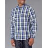 imageLevis Mens Classic One Pocket Long Sleeve Button Up ShirtPeter Plaid Arctic Ice