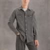 imageLevis Mens Classic Western Shirt Also Available in Big ampamp TallNew Calypso Grey Stonewash