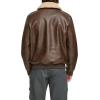 imageLevis Mens Faux Leather Aviator Bomber Jacket with Sherpa CollarBrown