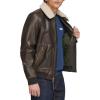 imageLevis Mens Faux Leather Aviator Bomber Jacket with Sherpa CollarDark Brown