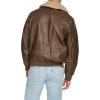 imageLevis Mens Faux Leather Aviator Bomber Jacket with Sherpa CollarLight Brown