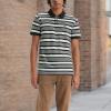 imageLevis Mens Housemark PoloCavern Stripe Dusty Aqua