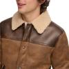 imageLevis Mens Mixed Media Faux Shearling JacketBrown