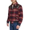 imageLevis Mens Mixed Media Western Plaid Bomber JacketRed Ombre