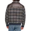 imageLevis Mens Mixed Media Western Plaid Bomber JacketSky Captain Ombre