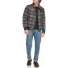 imageLevis Mens Mixed Media Western Plaid Bomber JacketSky Captain Ombre