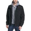 imageLevis Mens Washed Cotton Hooded Military JacketBlackSherpa Lined