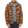 imageLevis Mens Washed Cotton Hooded Military JacketBrown CamoSherpa Lined