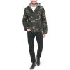 imageLevis Mens Washed Cotton Hooded Military JacketCamoSherpa Lined