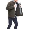 imageLevis Mens Washed Cotton Hooded Military JacketDark BrownQuilted Lining