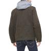 imageLevis Mens Washed Cotton Hooded Military JacketDark BrownSherpa Lined