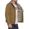 imageLevis Mens Washed Cotton Hooded Military JacketKhakiSherpa Lined