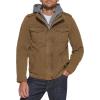 imageLevis Mens Washed Cotton Hooded Military JacketKhakiSherpa Lined