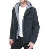 imageLevis Mens Washed Cotton Hooded Military JacketNavySherpa Lined