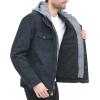 imageLevis Mens Washed Cotton Hooded Military JacketNavySherpa Lined