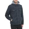 imageLevis Mens Washed Cotton Hooded Military JacketNavySherpa Lined