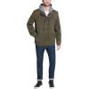 imageLevis Mens Washed Cotton Hooded Military JacketOliveQuilted Lining