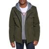 imageLevis Mens Washed Cotton Hooded Military JacketOliveSherpa Lined