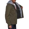 imageLevis Mens Washed Cotton Hooded Military JacketOliveSherpa Lined